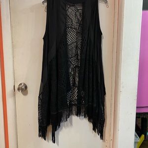 Haani lace kimono vest